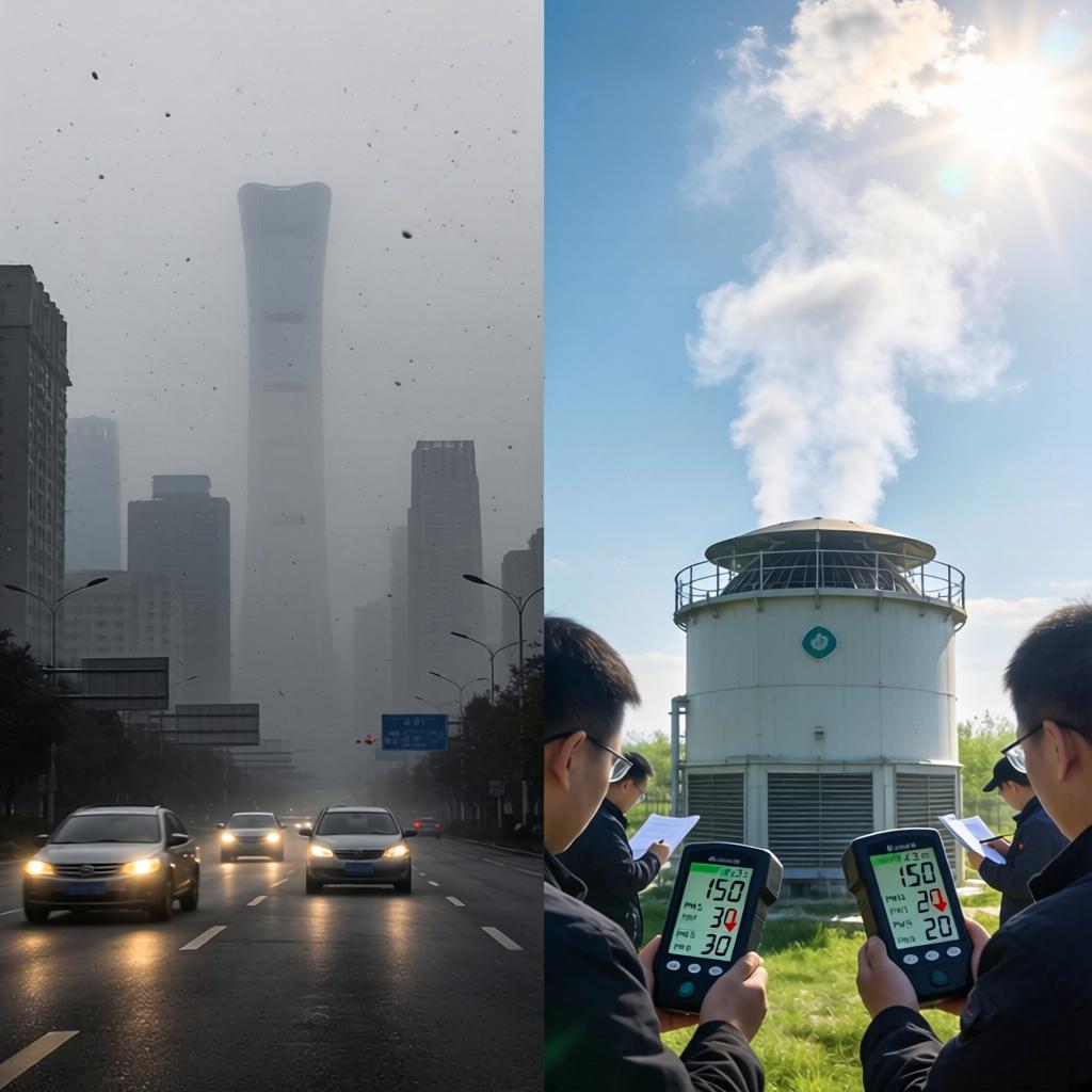 世界最大空气净化器在京测试 1小时净化3万立方